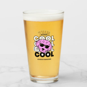 Bleib überall cool & mach heute großartig Glas-Tas Glas