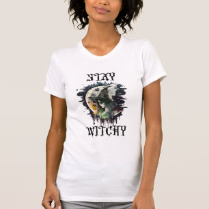 Bleib verhext Halloween Hexe und Vollmond T-Shirt