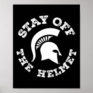 Bleib vom Helm weg - Michigan State Spartans Skizz Poster