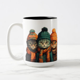 Bleib warm  zweifarbige tasse