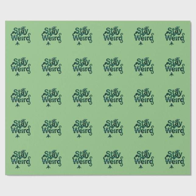 Bleib Weird Monster Geschenkpapier (Flach)