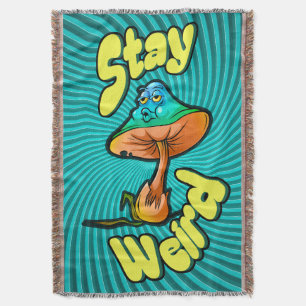 Bleib Weird Psychedelischer Pilz mit Spiral-Hinter Decke