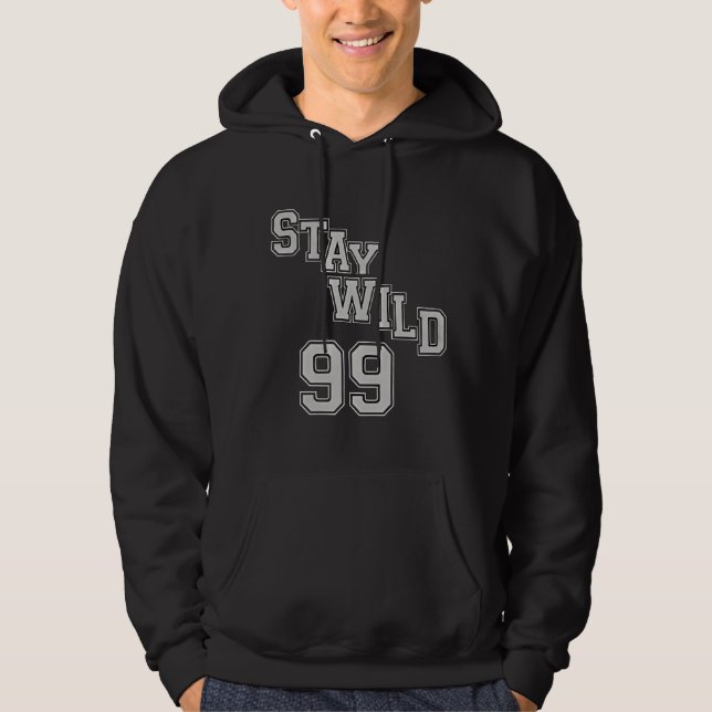 Bleib wild 99 Abenteuergeist  Hoodie (Vorderseite)