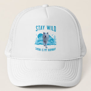Bleib wild, Arktischer Wolf Truckerkappe