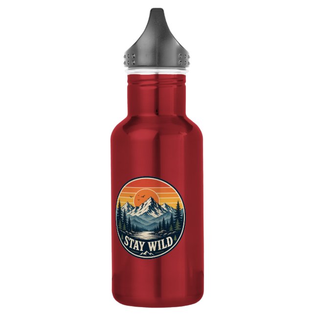 bleib wild  edelstahlflasche (Links)
