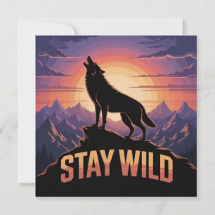 Bleib wild feiertagskarte