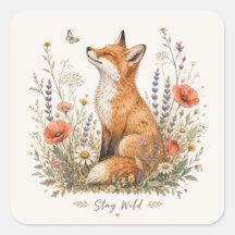 Bleib Wild Fuchs Wildblume Wald Fuchs