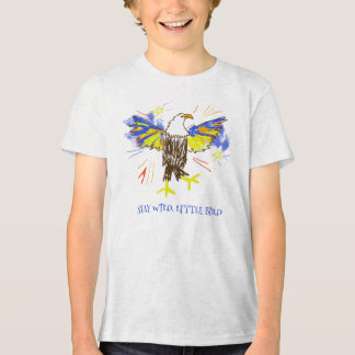 Bleib wild, kleiner Vogel, süßer Adler-Kindermode Tri-Blend Shirt