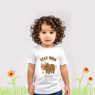 Bleib wild, kleiner Yak Baby T-shirt