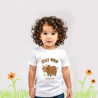 Bleib wild, kleiner Yak Baby T-shirt