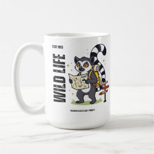 Bleib wild Lemuren Leben - Madagaskar Vibes Süße L Kaffeetasse