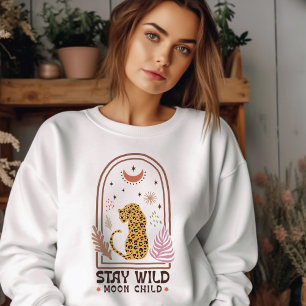 Bleib wild, Mondkind Boho Inspirationszitat T-Shirt