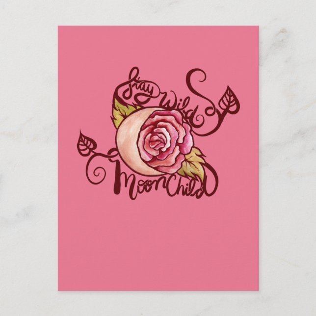 Bleib wild MondKind                                Postkarte (Vorderseite)