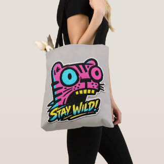 🐯✨ Bleib wild! – Neon-Tiger-Tragetasche 👜💥 Tasche
