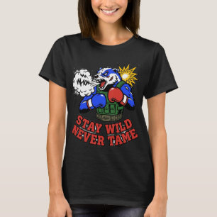 Bleib wild, niemals zahm Boxer Dachs Grafik T-Shir T-Shirt