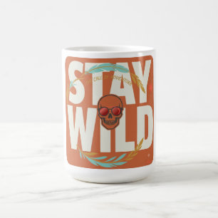 Bleib Wild Skull Langarmshirt Kaffeetasse