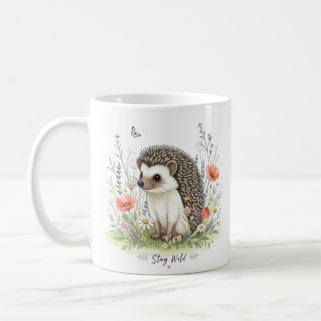 Bleib wild Süßer Waldigel  Kaffeetasse (Links)