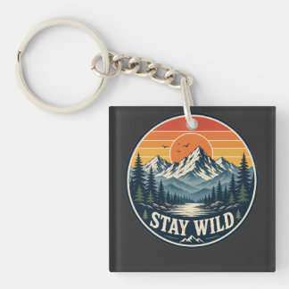Bleib wild T-Shirt Schlüsselanhänger