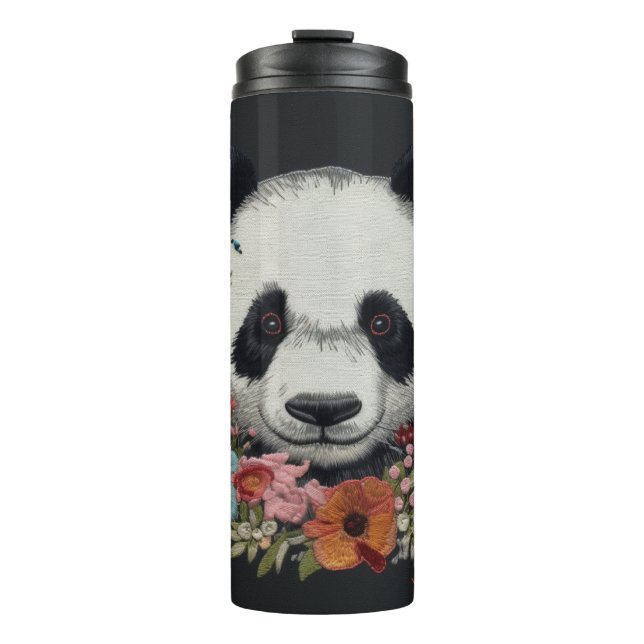 Bleibe Adorable und erfrischt mit unserem Panda Thermosbecher (Vorderseite)
