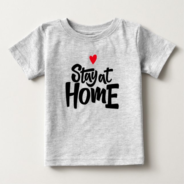 Bleibe am Herzen der Zuhause Baby T-shirt (Vorderseite)