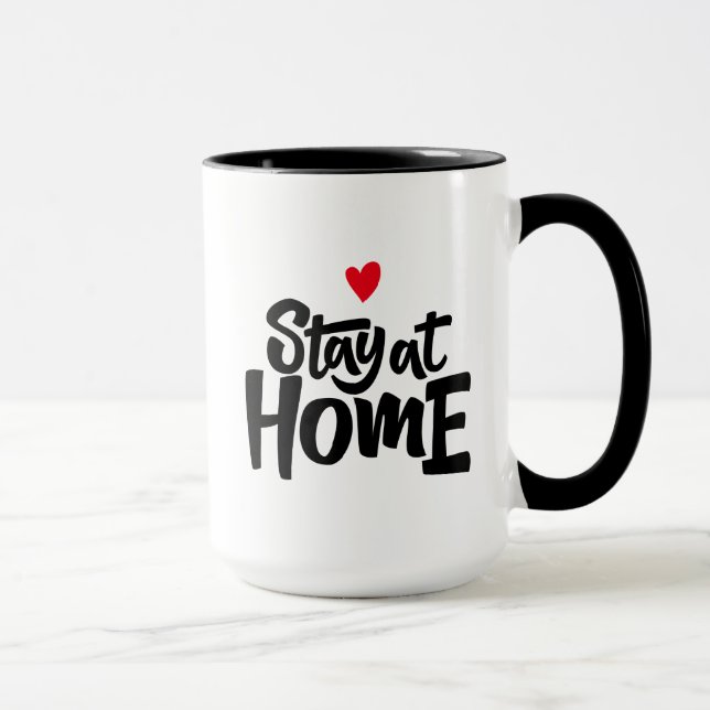 Bleibe am Herzen der Zuhause Tasse (Rechts)