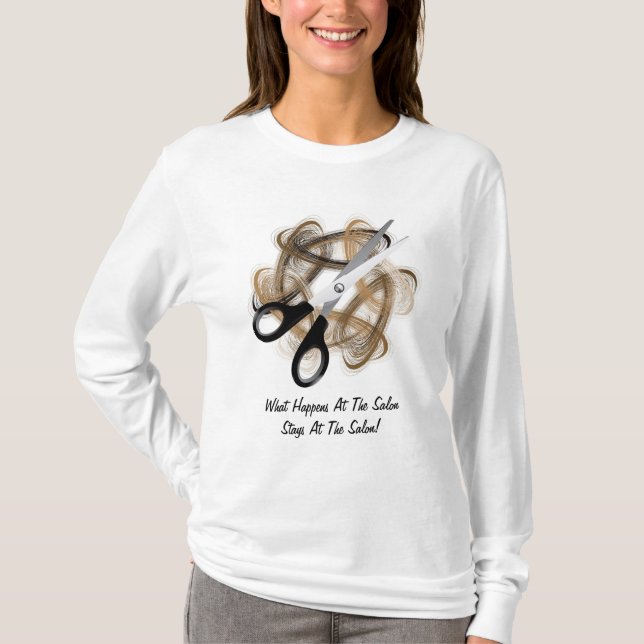 Bleibe am Salon (kundengerecht) T-Shirt (Vorderseite)