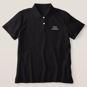 "Bleibe Ambichte" Motivierend Polo-T - Shirt von M