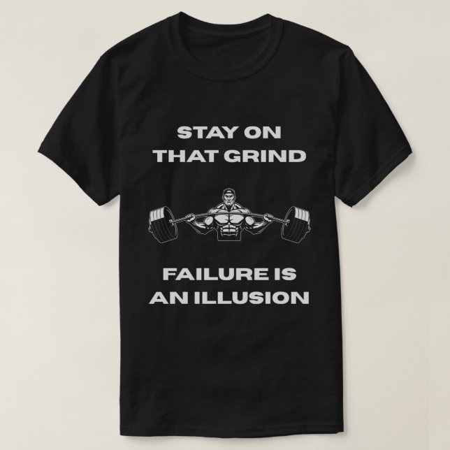 Bleibe auf diesem Motivierend Fahrwerk T-Shirt (Design vorne)