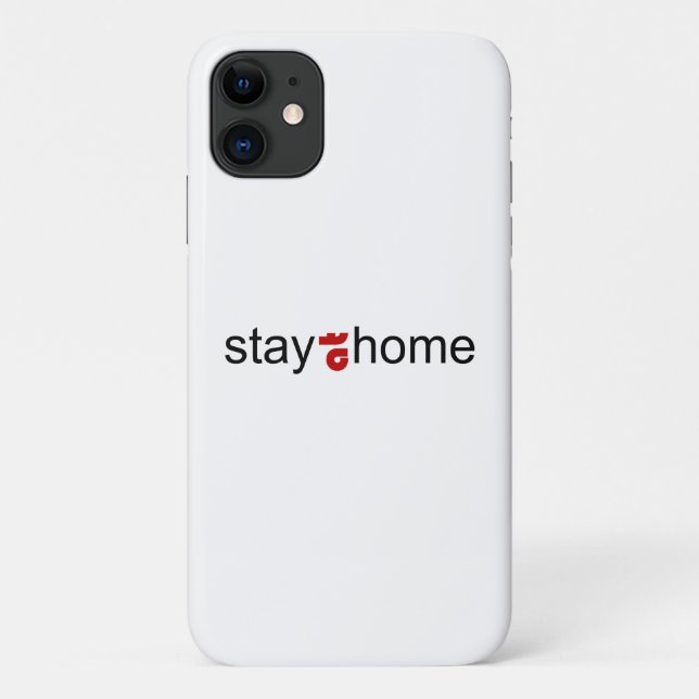 Bleibe auf Zuhause Case-Mate iPhone Hülle (Rückseite)