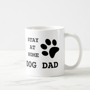 Bleibe auf Zuhause Hund Vater Kaffeetasse