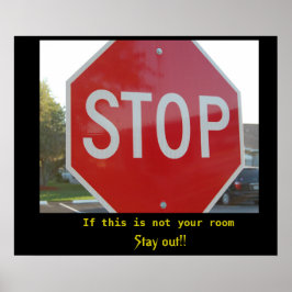 Bleibe aus meinem Zimmer! Poster