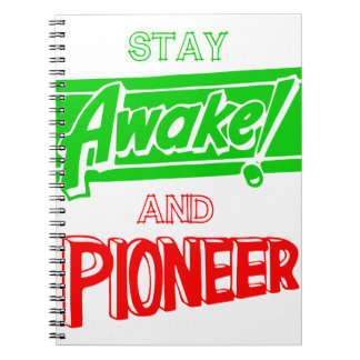 Bleibe Awake und Pioneer Notizblock