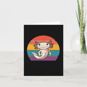 Bleibe Axolotl Retro Süße Tier Liebhaber Karte