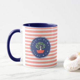 Bleibe bei Zuhause Pflanze Mama Bonsai Tree Tasse