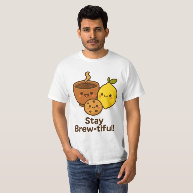 Bleibe Bräu schön - Niedlicher Kaffee, Limousine & T-Shirt (Vorne ganz)