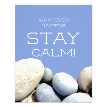 Bleibe Calm Inspirierend Zitat Typografie Kies