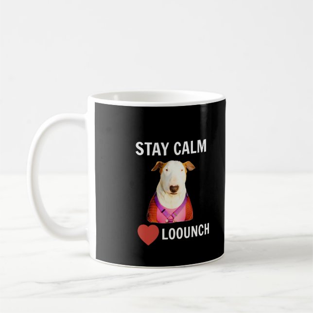 BLEIBE CALM - LIEBE LOUNCH, Kaffee Tasse (Links)