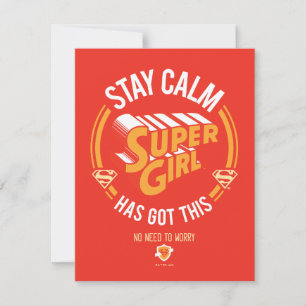 Bleibe Calm Supergirl hat dies Got Mitteilungskarte