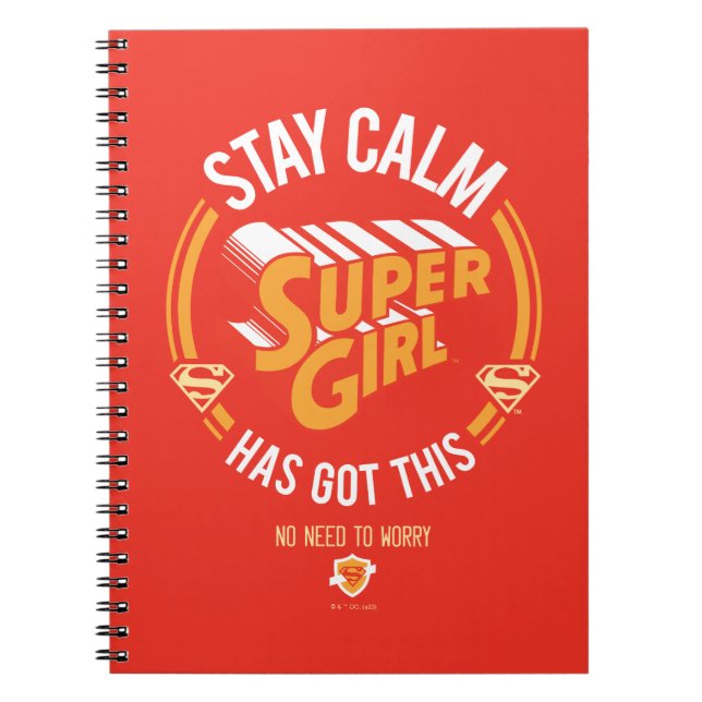 Bleibe Calm Supergirl hat dies Got Notizblock (Vorderseite)