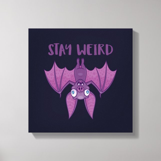 Bleibe Cartoon Bat Leinwanddruck (Vorderseite)