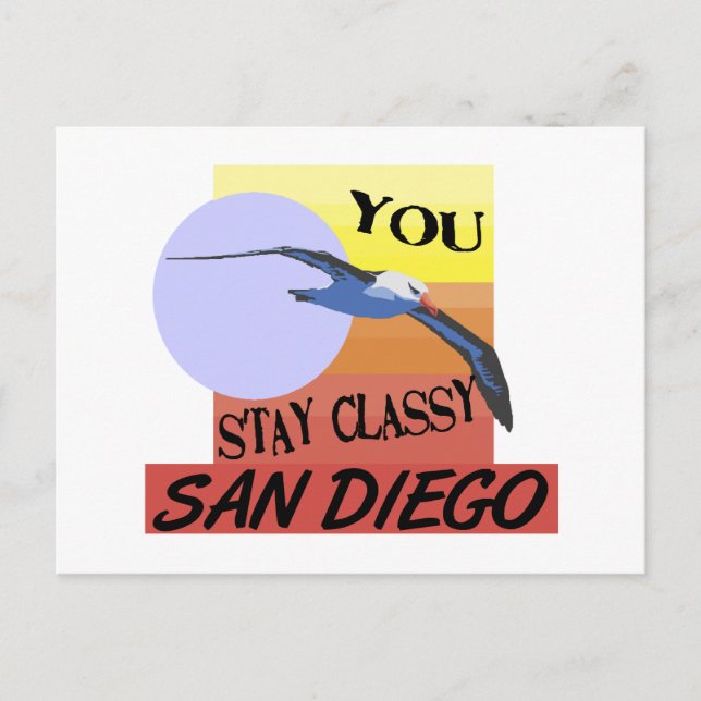 Bleibe Classy San Diego Postkarte (Vorderseite)