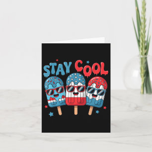 Bleibe Coolen Popsikel 4. Juli American Flag Boys Karte