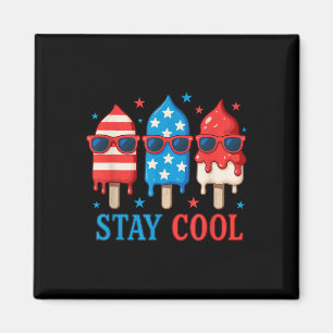 Bleibe Coolen Popsikel 4. Juli American Flag Boys Magnet