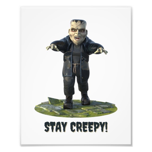Bleibe Creepy! Frankensteins Monster Fotodruck (Vorne)