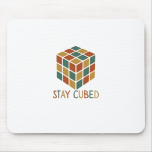 Bleibe Cubed   Puzzle im Stil eines Logic Cube Ret Mousepad