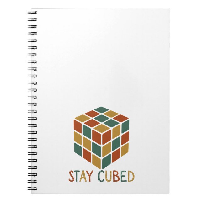 Bleibe Cubed | Puzzle im Stil eines Logic Cube Ret Notizblock (Vorderseite)