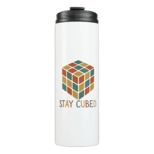 Bleibe Cubed Puzzle im Stil eines Logic Cube Ret Thermosbecher