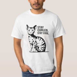 Bleibe Curled, Bleibe Coole American Curl Cat T-Shirt