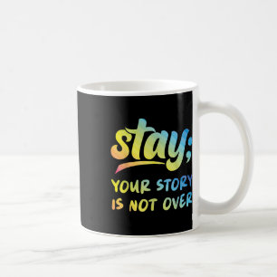 Bleibe deine Geschichte ist nicht über psychische Kaffeetasse