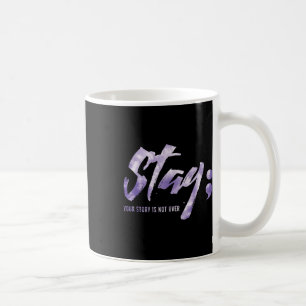 Bleibe deine Geschichte ist nicht über psychische Kaffeetasse